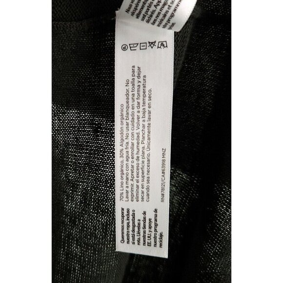 Eileen Fisher Organic Linen Cotton Cardigan XS Green Knit - Picture 8 of 10